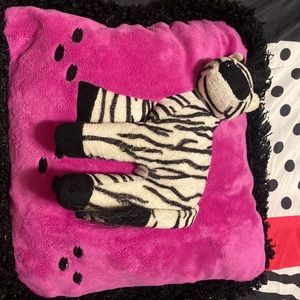zebra square cushion